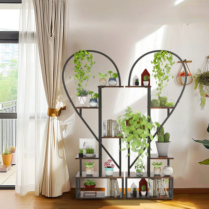 DecorBites™ Heart Shaped 6-Tier Metal Plant Stand