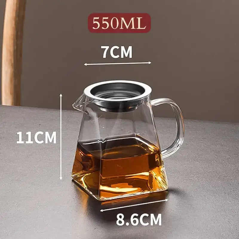 Heat resistant glass fair cup kung fu tea set dining room dispenser