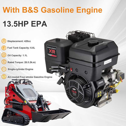 Heavy-Duty 13.5HP Mini Crawler Skid Steer Loader With Bucket (SAK39052)