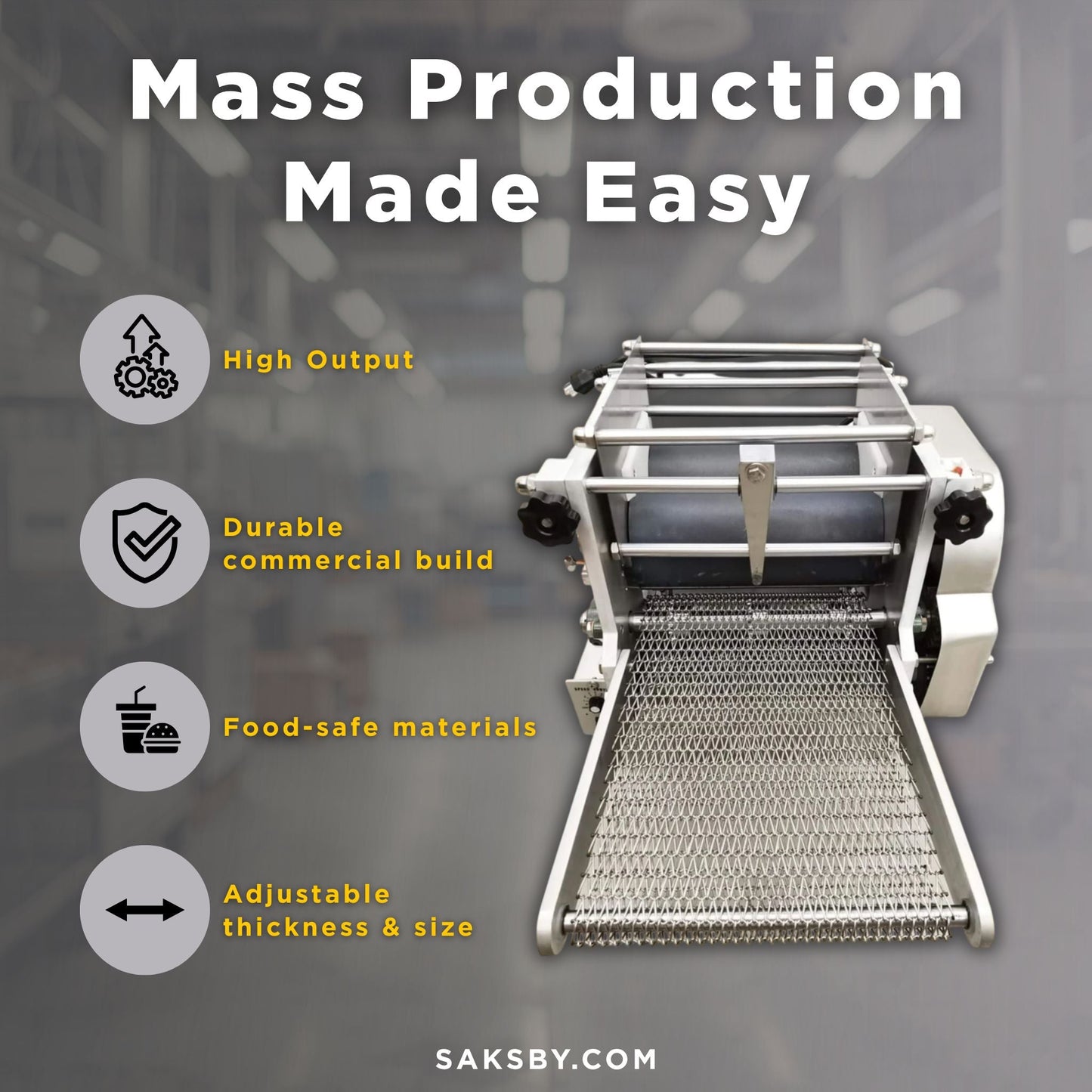 Heavy-Duty Commercial Automatic Corn Tortilla Making Machine (SAK60513)