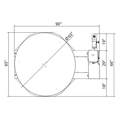 Heavy-Duty Commercial Pallet Carousel Shrink Wrapping Skid Turntable Machine (SAK62410)