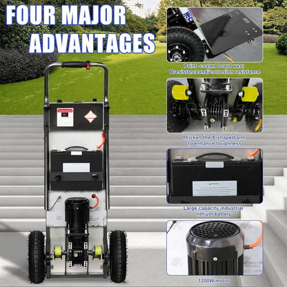Heavy-Duty Electric Motorized Stair Climbing Hand Truck Dolly, 880LBS (SAK72821)