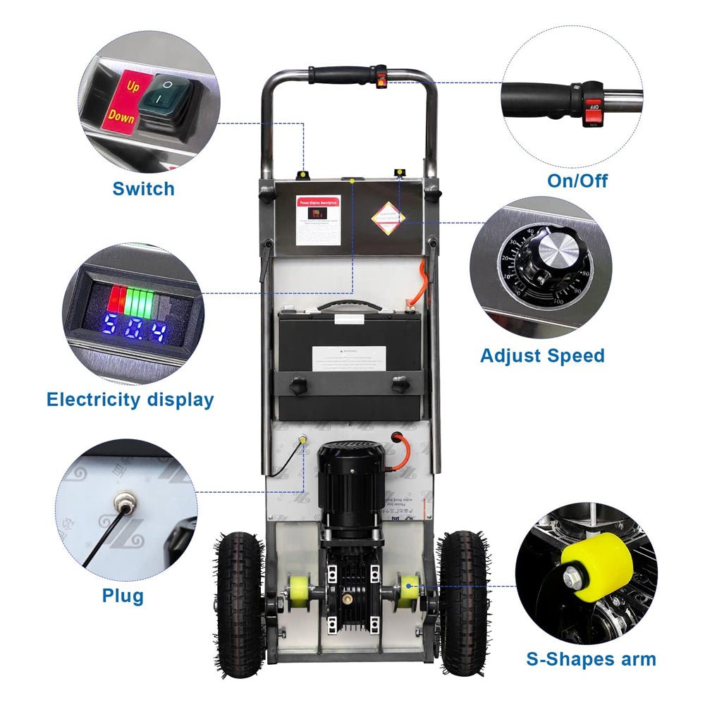Heavy-Duty Electric Motorized Stair Climbing Hand Truck Dolly, 880LBS (SAK72821)