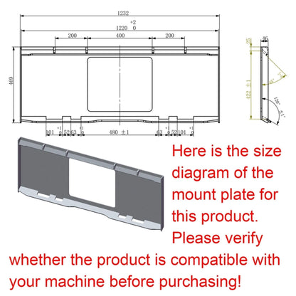 Heavy-Duty Push Stick Rake Skid Steer Attachment With Quick Attach (SAK60185)
