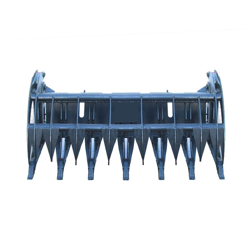 Heavy-Duty 74-Inch Root Rake Grapple Skid Steer Attachment With Teeth (SAK98230)