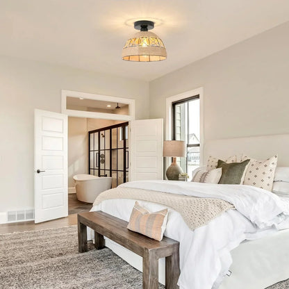 DecorBites™ Hemp Rope Ceiling Light for Home Decor