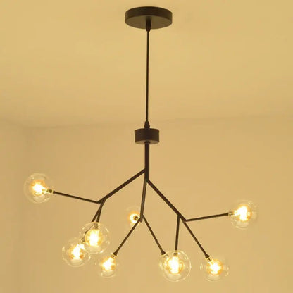 Heracleum firefly gold glass ball chandelier dining room light