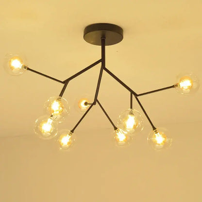 Heracleum firefly gold glass ball chandelier dining room light