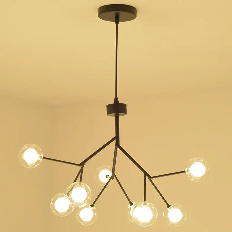 Heracleum firefly gold glass ball chandelier dining room light
