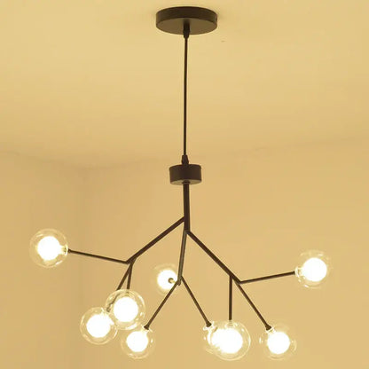 Heracleum firefly gold glass ball chandelier dining room light