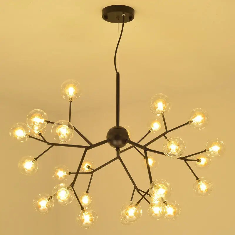 Heracleum firefly gold glass ball chandelier dining room light