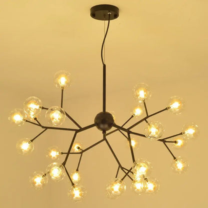 Heracleum firefly gold glass ball chandelier dining room light