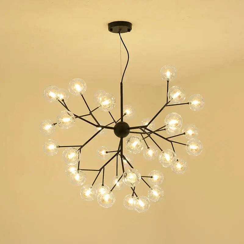 Heracleum firefly gold glass ball chandelier dining room light