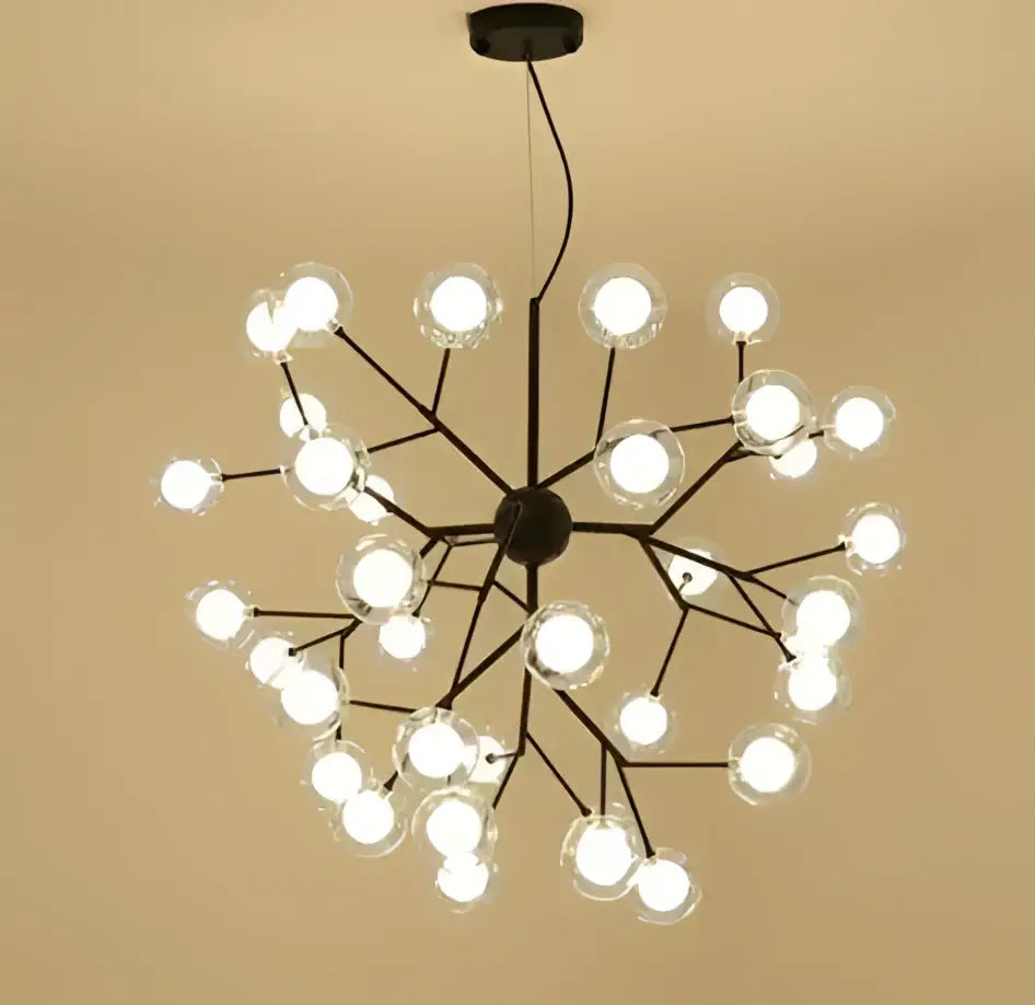 Heracleum firefly gold glass ball chandelier dining room light