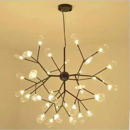 Heracleum firefly gold glass ball chandelier dining room light