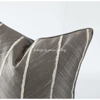 Herringbone jacquard cushion cover beige & white living room pillow