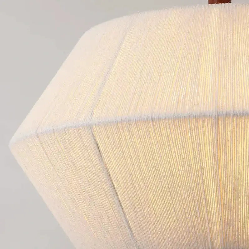 Hexagonal cream hemp rope rattan pendant light for dining room