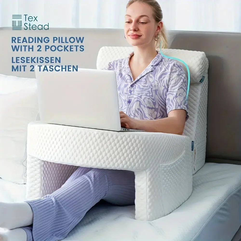 Hexagonal gray gaming arm rest pillow bedroom reading cushion