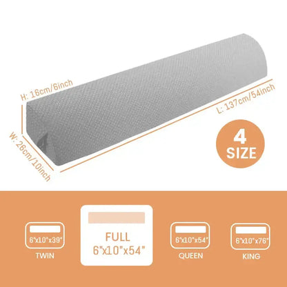 Hexagonal gray headboard pillow wedge bedroom storage pocket