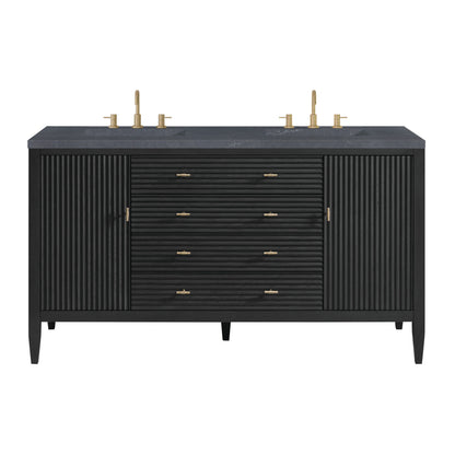 James Martin Myrrin 60" Double Bathroom Vanity, Carbon Oak