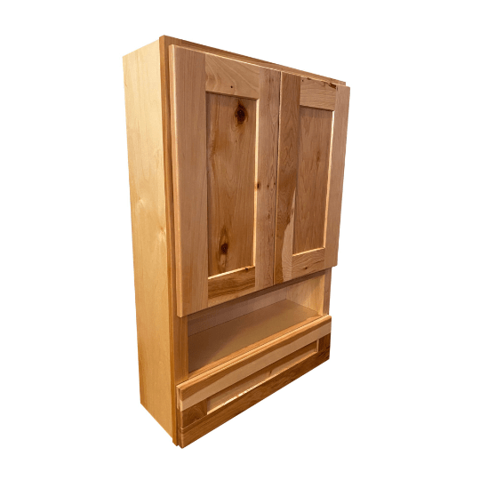 24 Inch Hickory Shaker Toilet Tank Topper Cabinet  24"W x 36"H x 8"D
