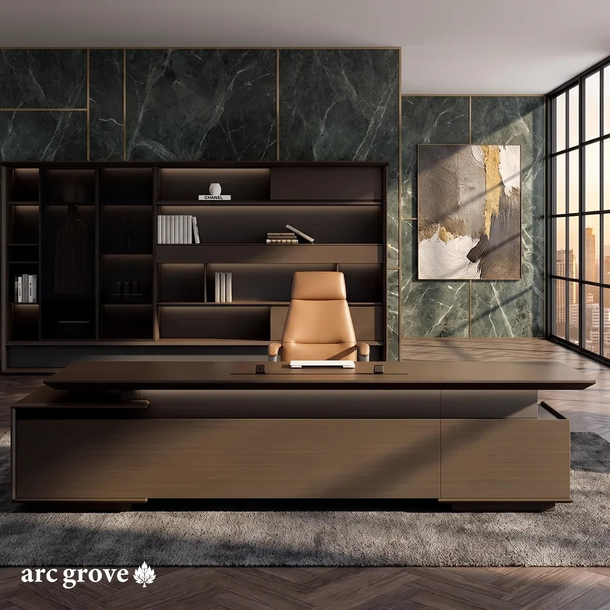 Hiley · Modern L-Shaped Executive Desk