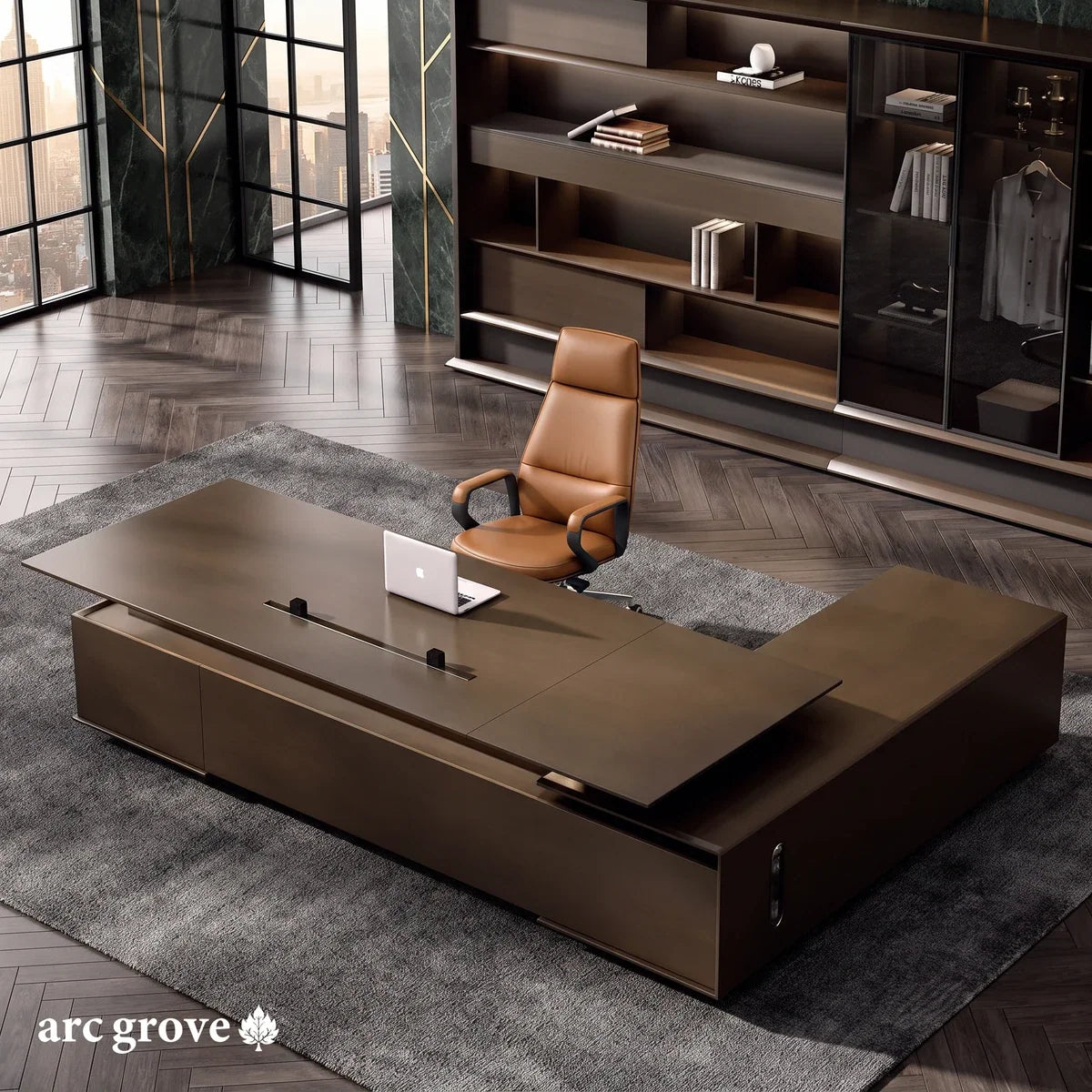 Hiley · Modern L-Shaped Executive Desk