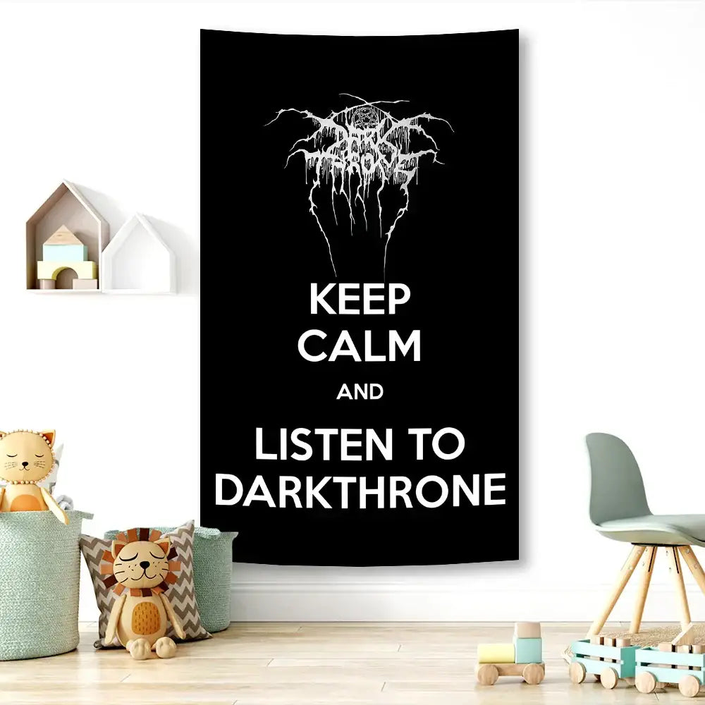 Hippie black metal tapestry flag size chart for bedroom art