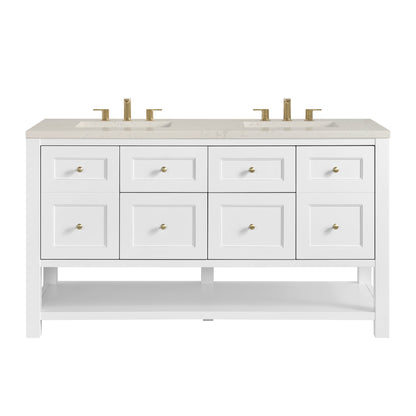 James Martin Breckenridge 60" Double Bathroom Vanity, Bright White