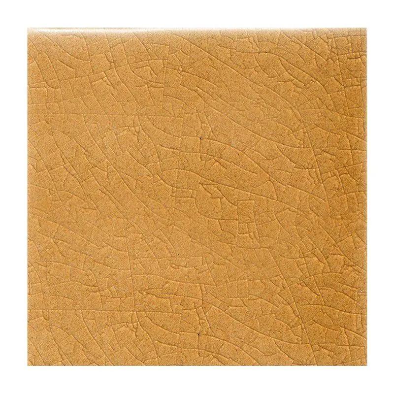 Caramel Crackled Ceramic Tiles 6x6