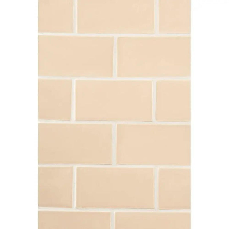 Caramel Glossy Subway Ceramic Tiles 3x6