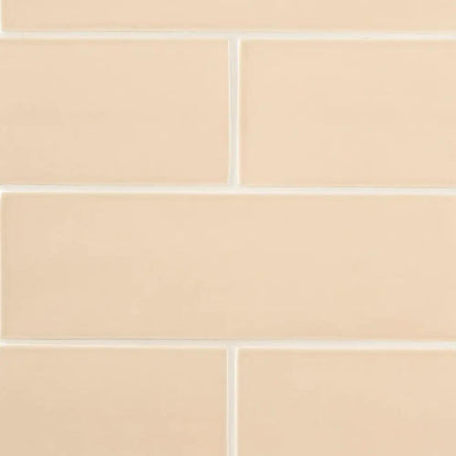 Caramel Glossy Subway Ceramic Tiles 4x12