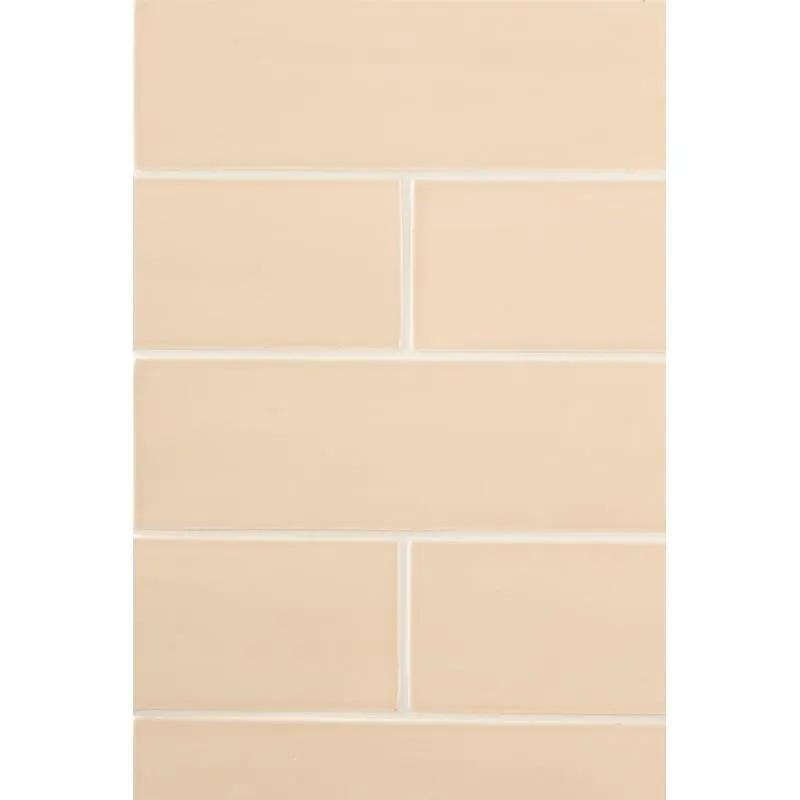Caramel Glossy Subway Ceramic Tiles 4x12