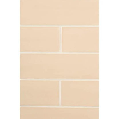 Caramel Glossy Subway Ceramic Tiles 4x12