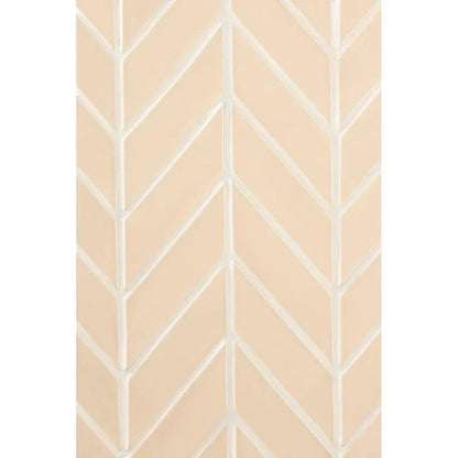 Caramel Glossy Chevron Ceramic Tiles 2x6