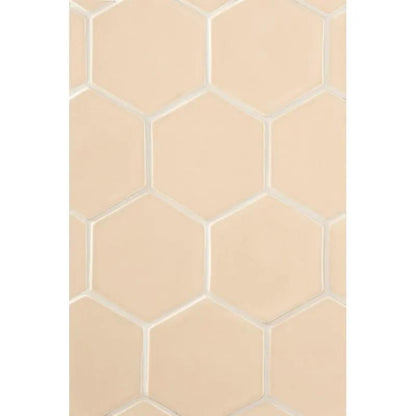 Caramel Glossy Hexagon 5 Ceramic Tiles 5