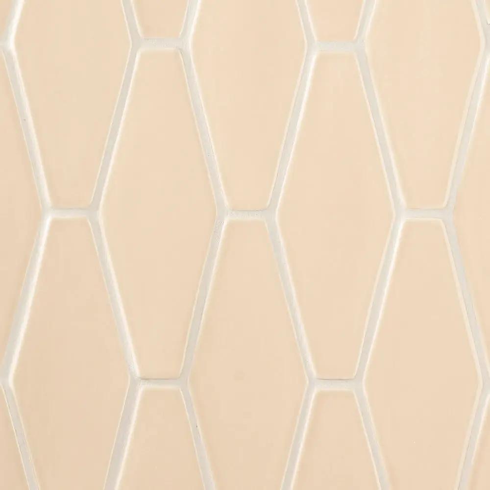 Caramel Glossy Longest Hexagon Ceramic Tiles 3x7 7/8
