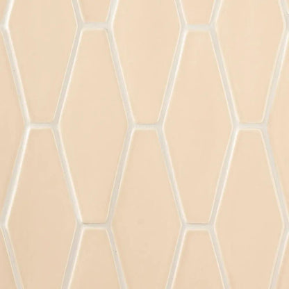 Caramel Glossy Longest Hexagon Ceramic Tiles 3x7 7/8