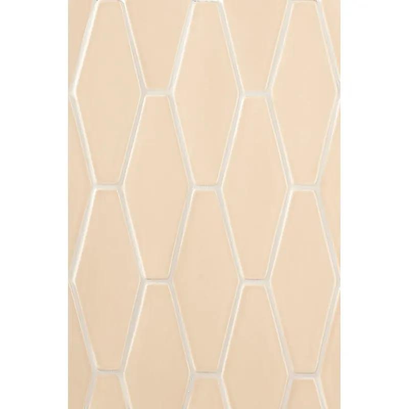 Caramel Glossy Longest Hexagon Ceramic Tiles 3x7 7/8