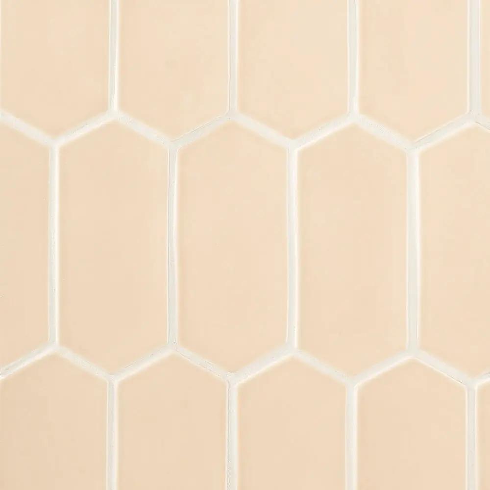 Caramel Glossy Picket Ceramic Tiles 3x6