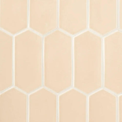 Caramel Glossy Picket Ceramic Tiles 3x6