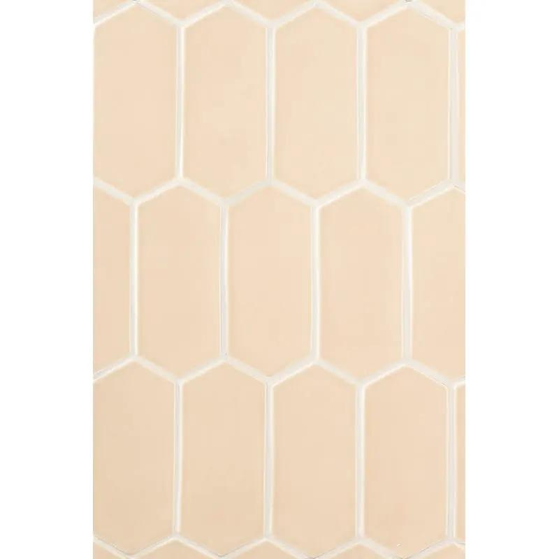 Caramel Glossy Picket Ceramic Tiles 3x6