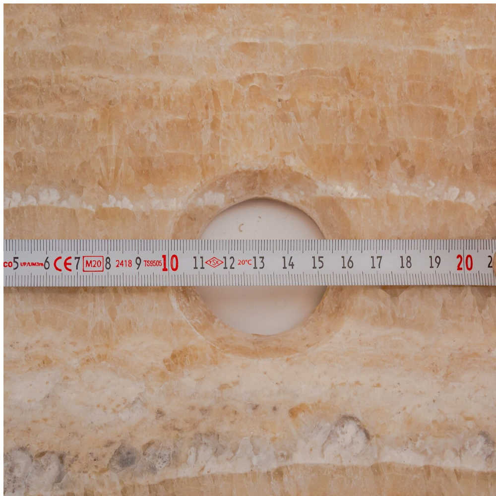 Handcrafted Honey Onyx Translucent Natural Stone Vessel Sink 19 Inch