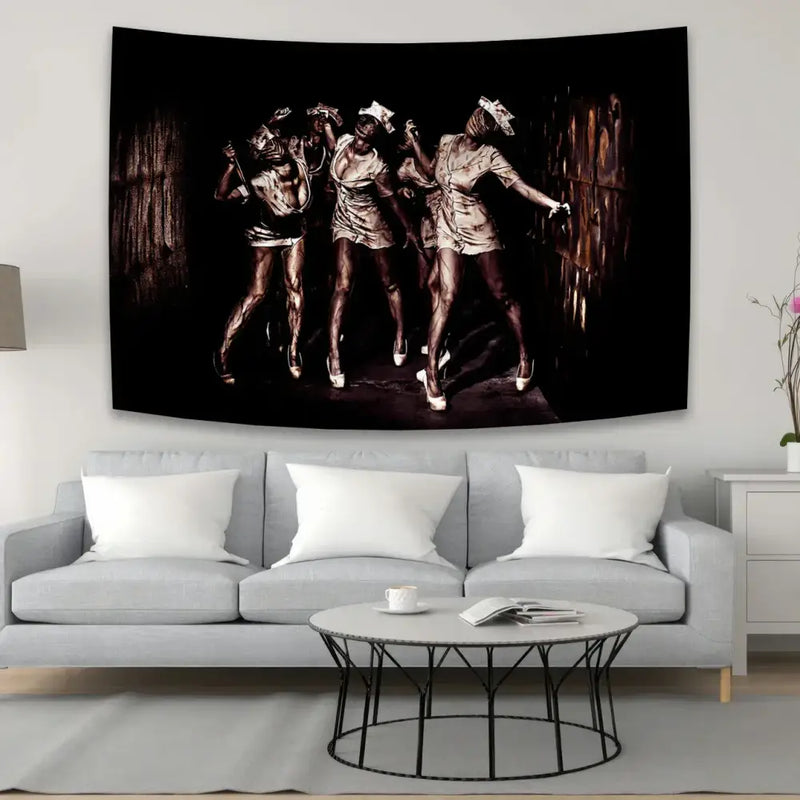 Horror movie character black & sepia tapestry bedroom wall decor