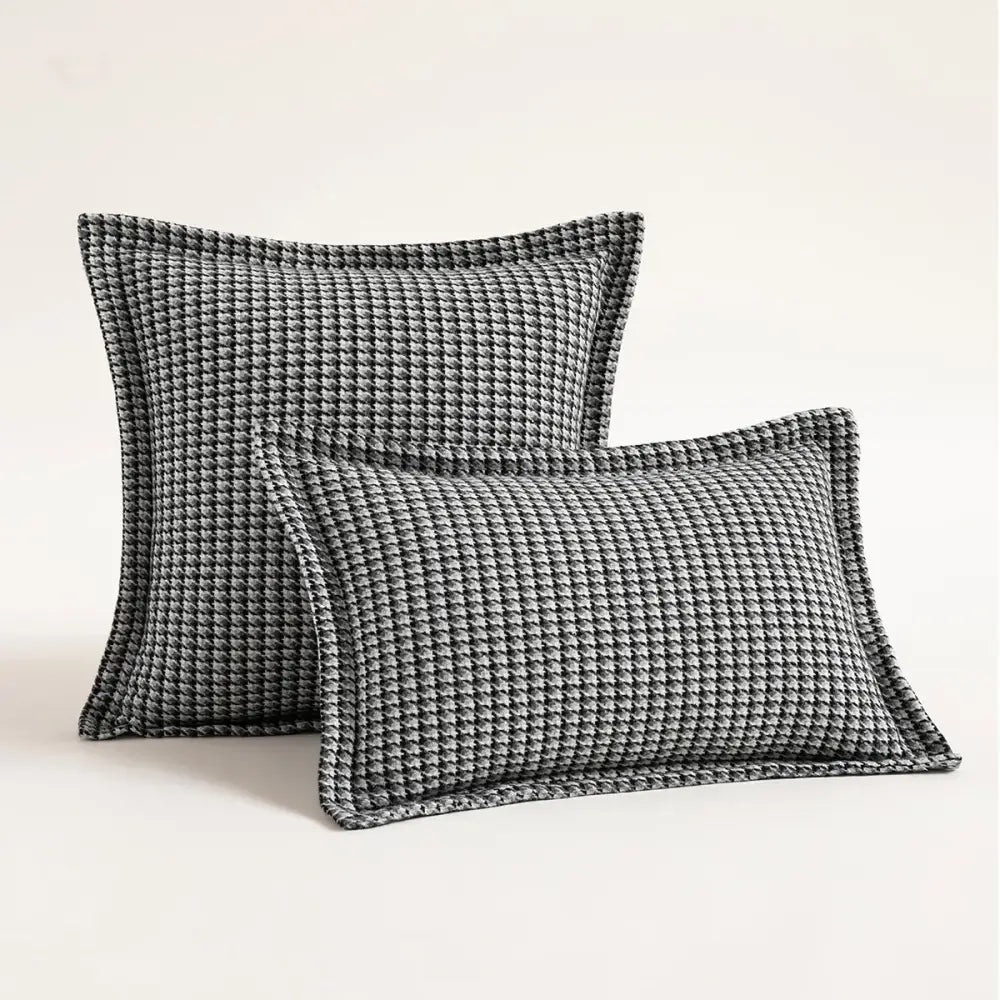 Houndstooth square cushion cover living room pillow decor