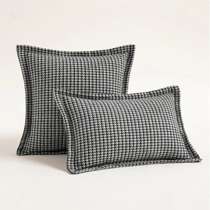 Houndstooth square cushion cover living room pillow decor