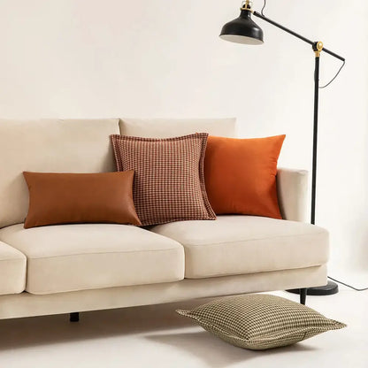 Houndstooth square cushion cover living room pillow decor