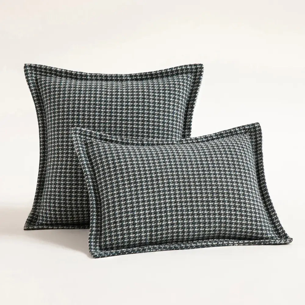 Houndstooth square cushion cover living room pillow decor