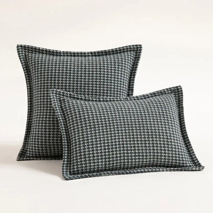 Houndstooth square cushion cover living room pillow decor