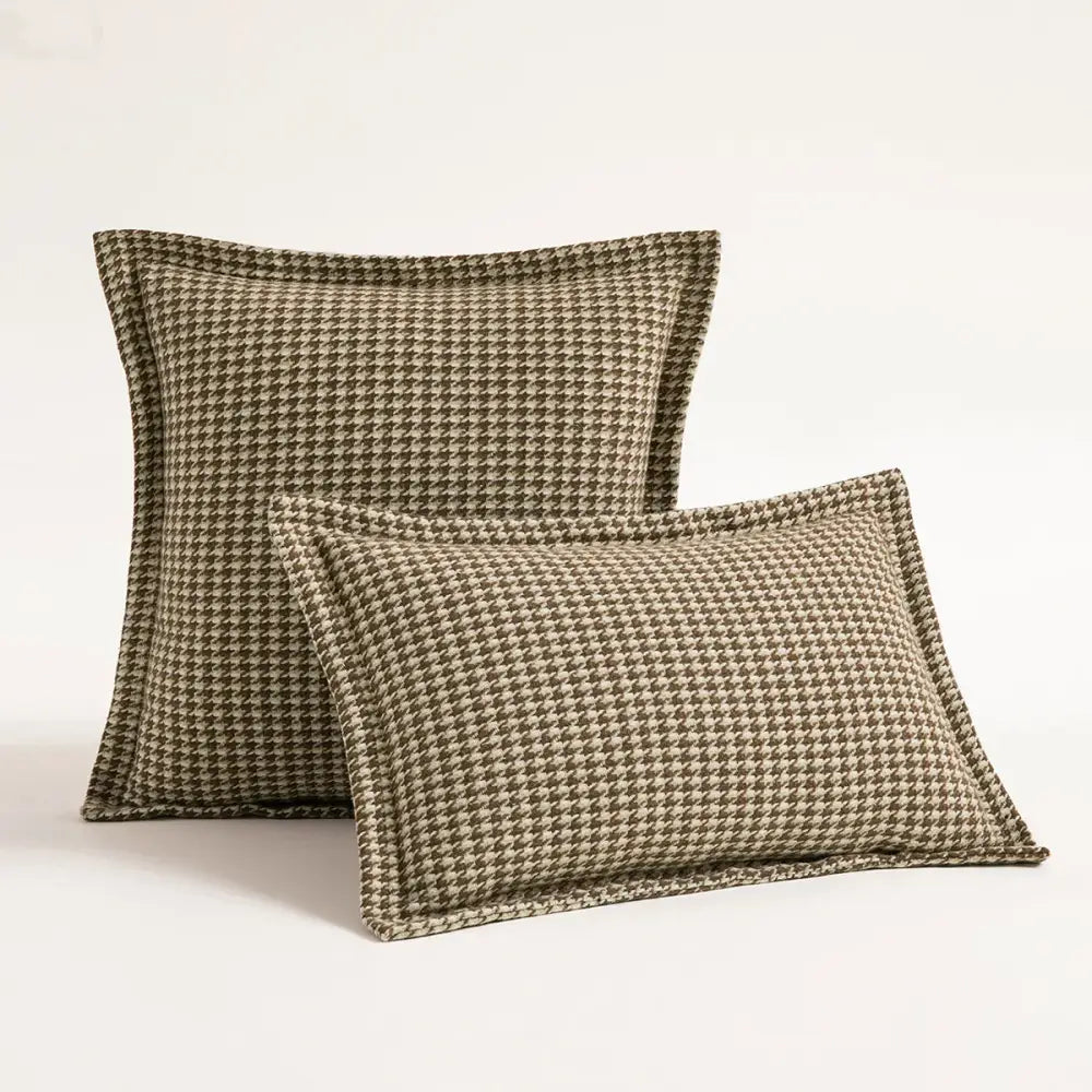 Houndstooth square cushion cover living room pillow decor